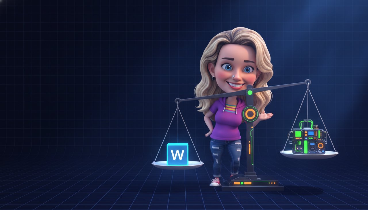 Christina weighing WordPress against a custom build